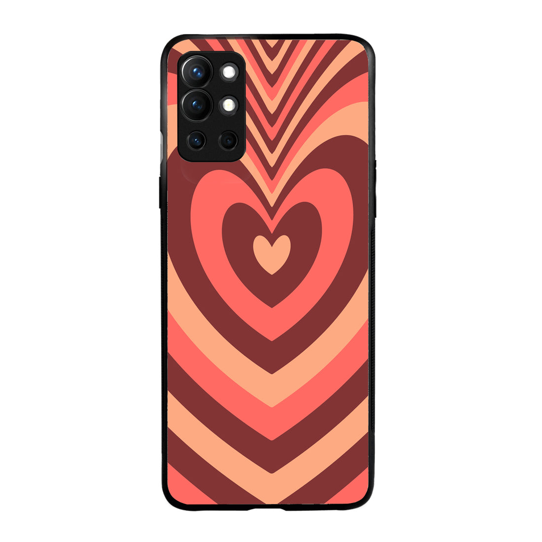 Red Heart Optical Illusion Oneplus 9 R Back Case