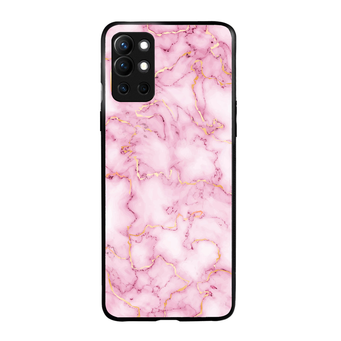 Pink Golden Marble Oneplus 9 R Back Case