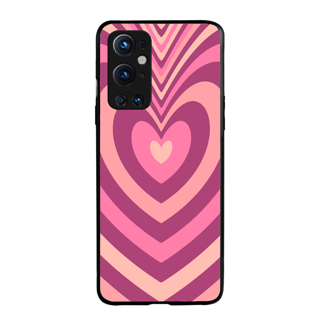 Pink Heart Optical Illusion Oneplus 9 Pro Back Case