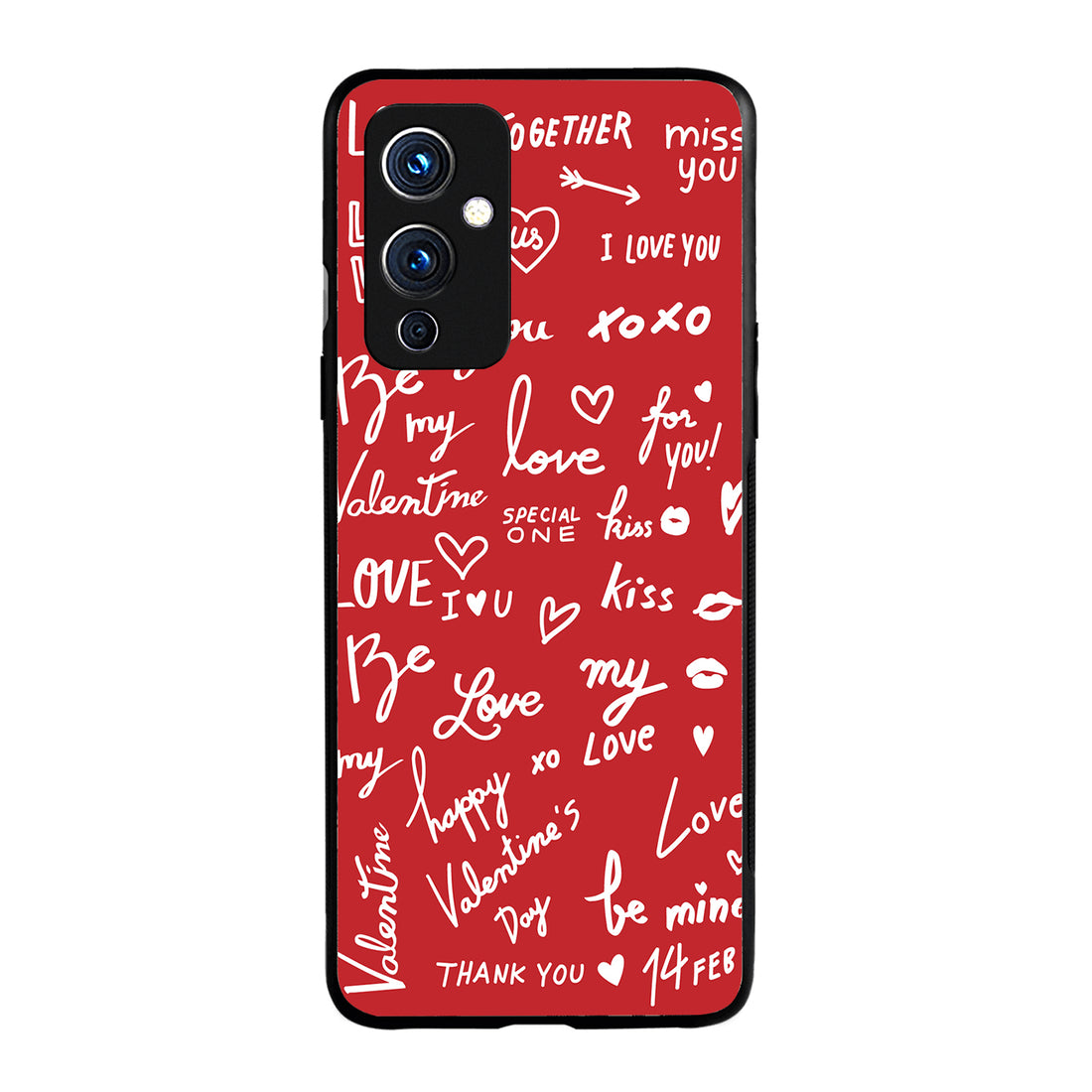 Red Love Couple Oneplus 9 Back Case