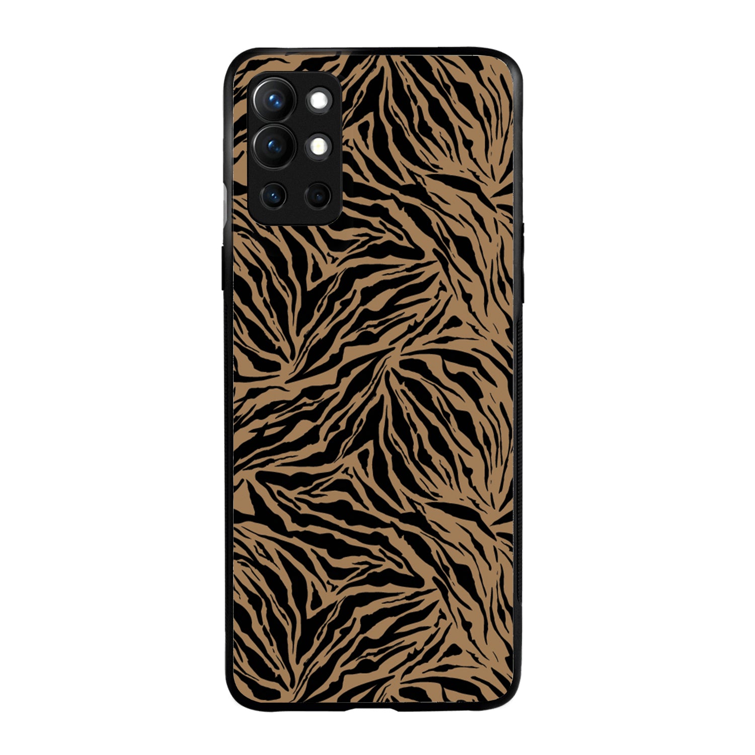 Black Strips Animal Print Oneplus 9 R Back Case