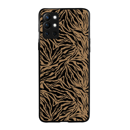 Black Strips Animal Print Oneplus 9 R Back Case