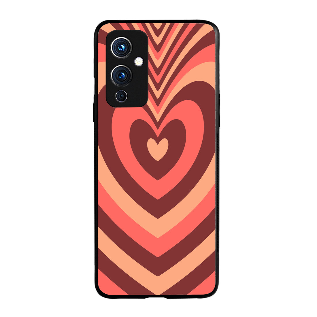 Red Heart Optical Illusion Oneplus 9 Back Case