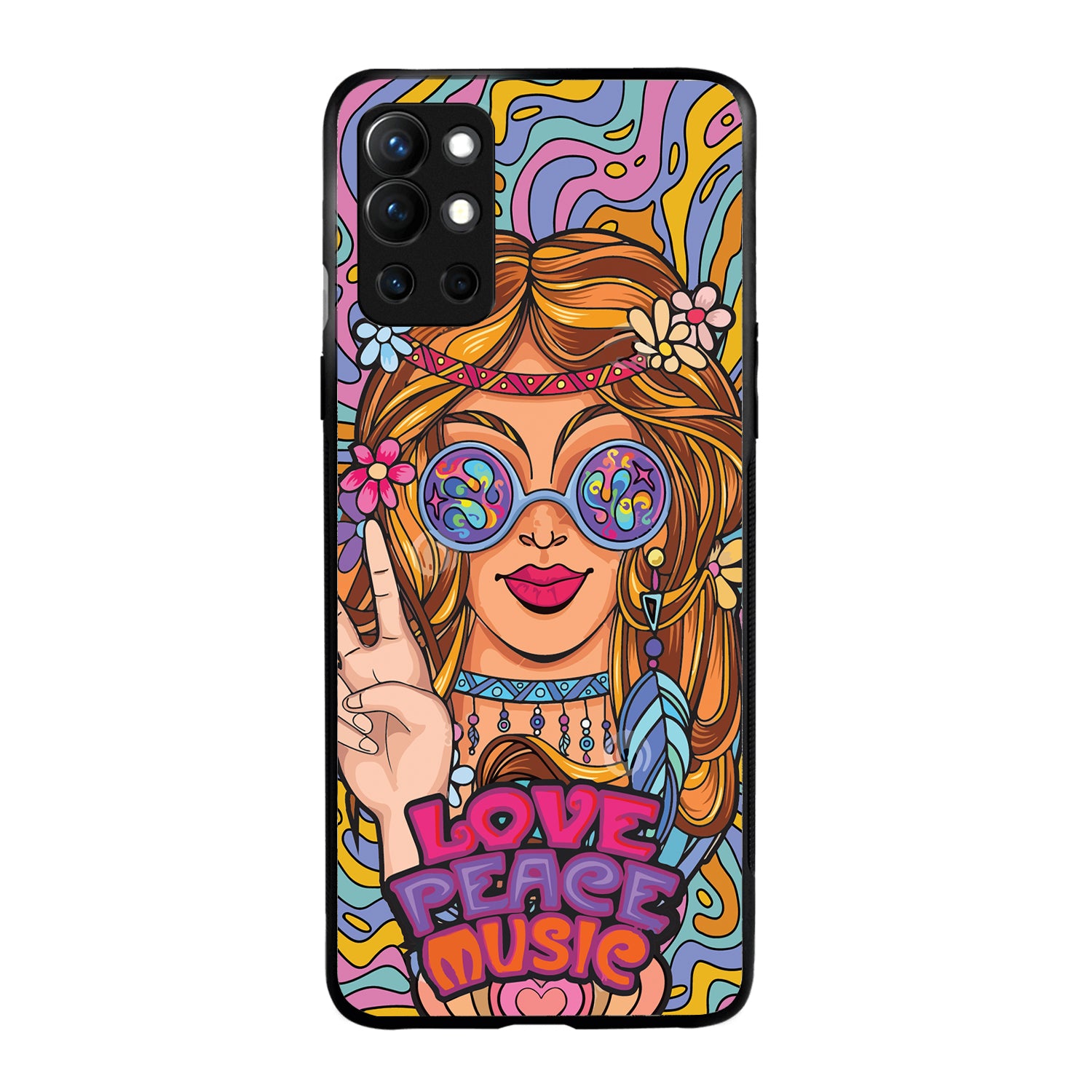 Love Peace Music Women Empowerment Oneplus 9 Pro Back Case