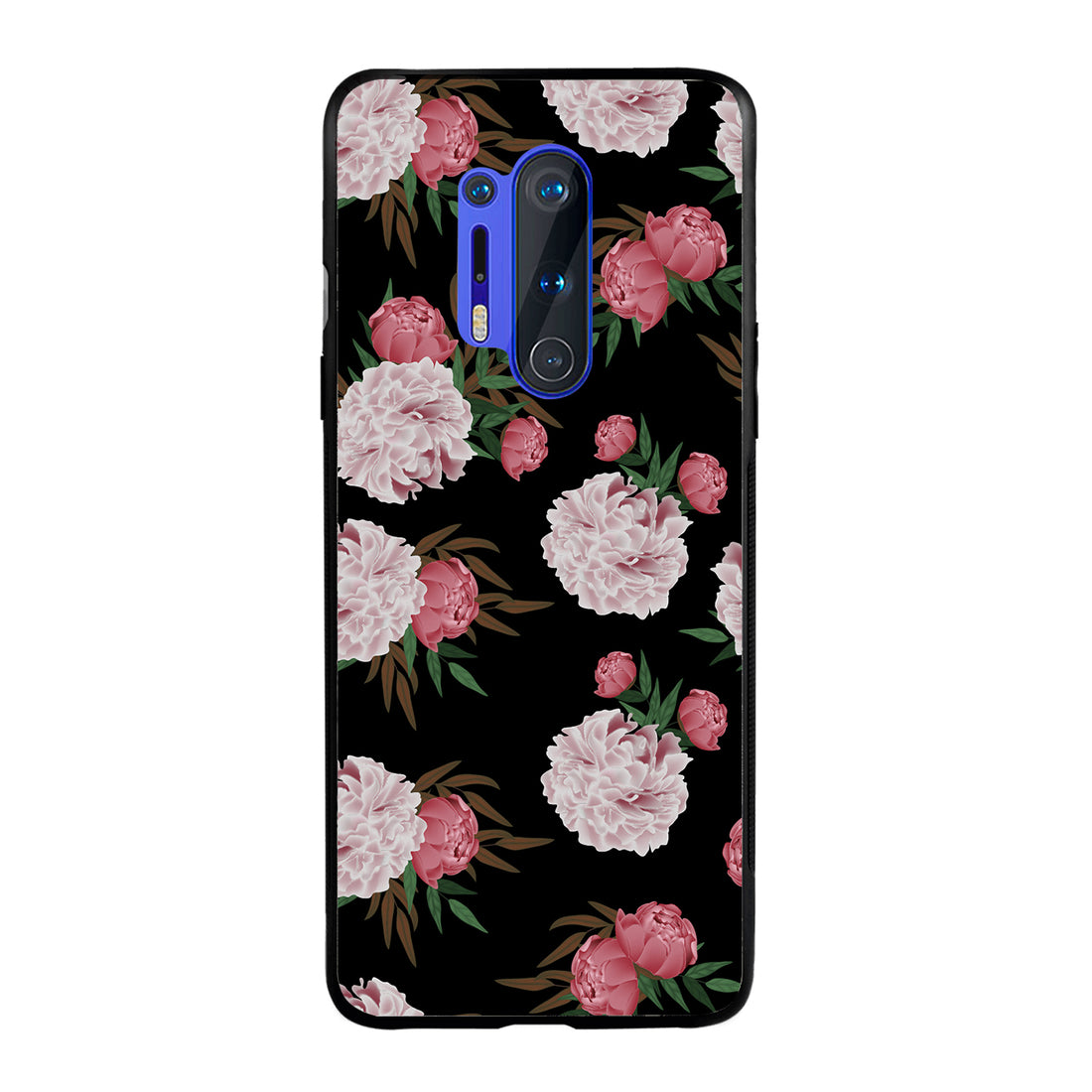 Pink Floral Oneplus 8 Pro Back Case