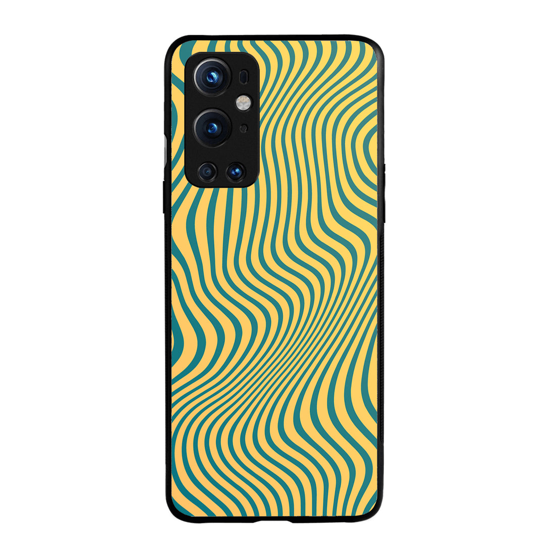 Green Stripes Optical Illusion Oneplus 9 Pro Back Case