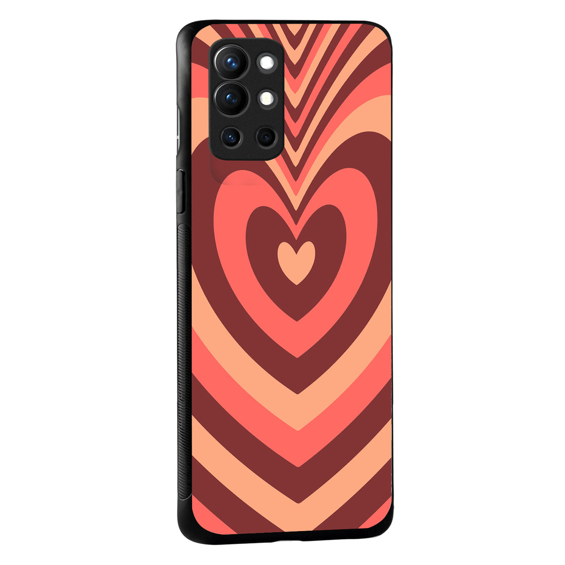 Red Heart Optical Illusion Oneplus 9 R Back Case