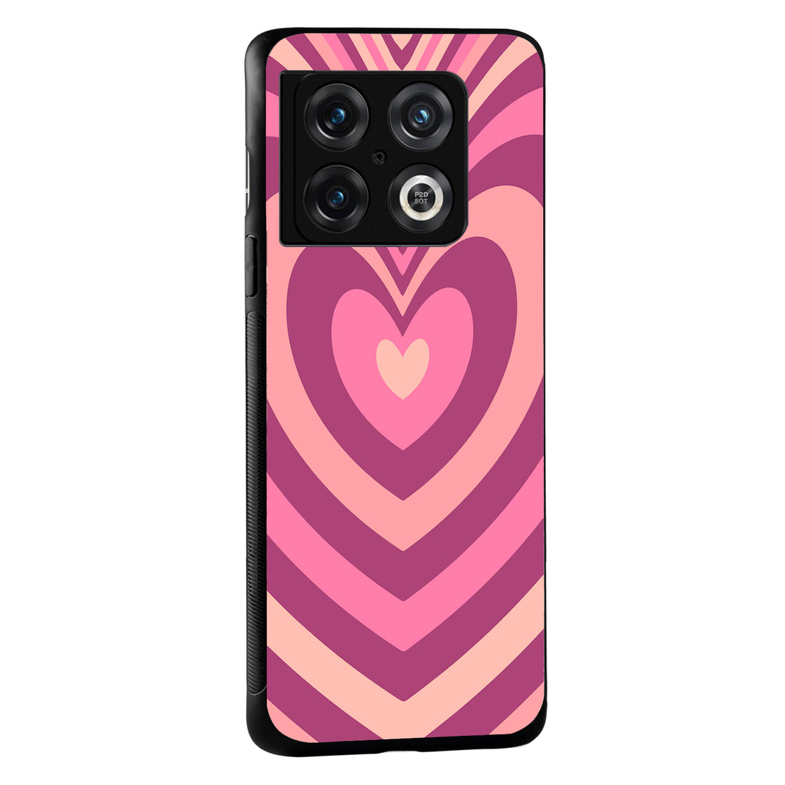 Pink Heart Optical Illusion Oneplus 10 Pro Back Case