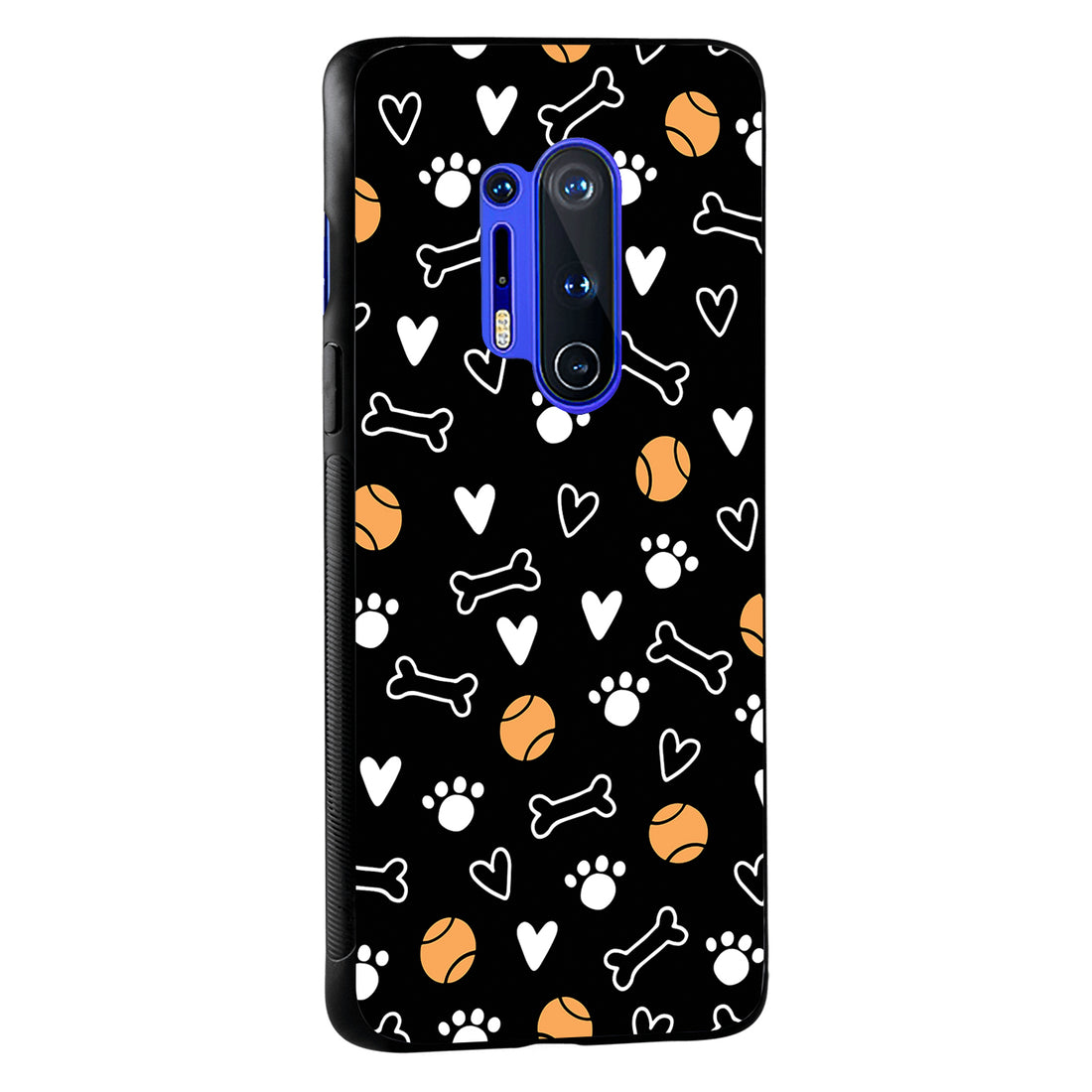 Pet Lover Black Doodle Oneplus 8 Pro Back Case
