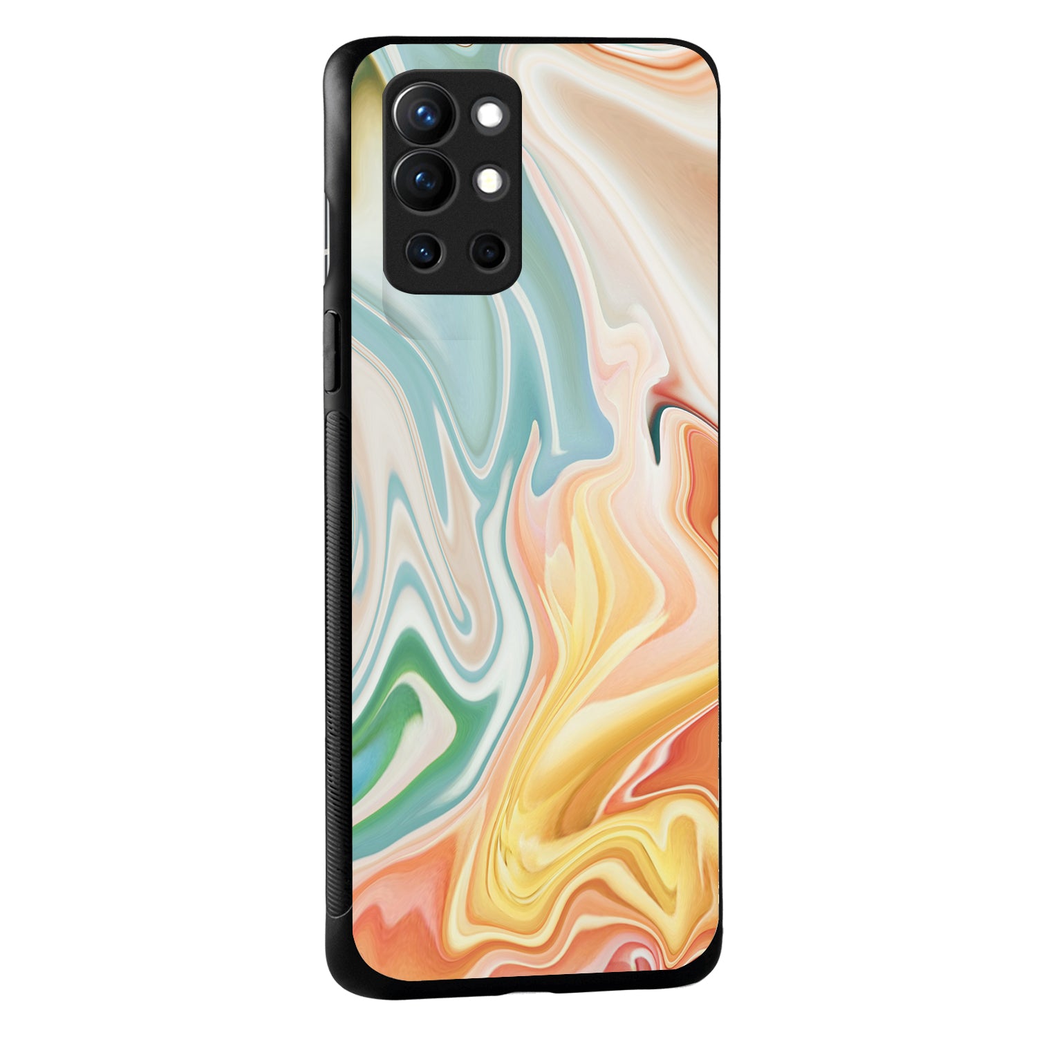 Multi Colour Marble Oneplus 9 R Back Case