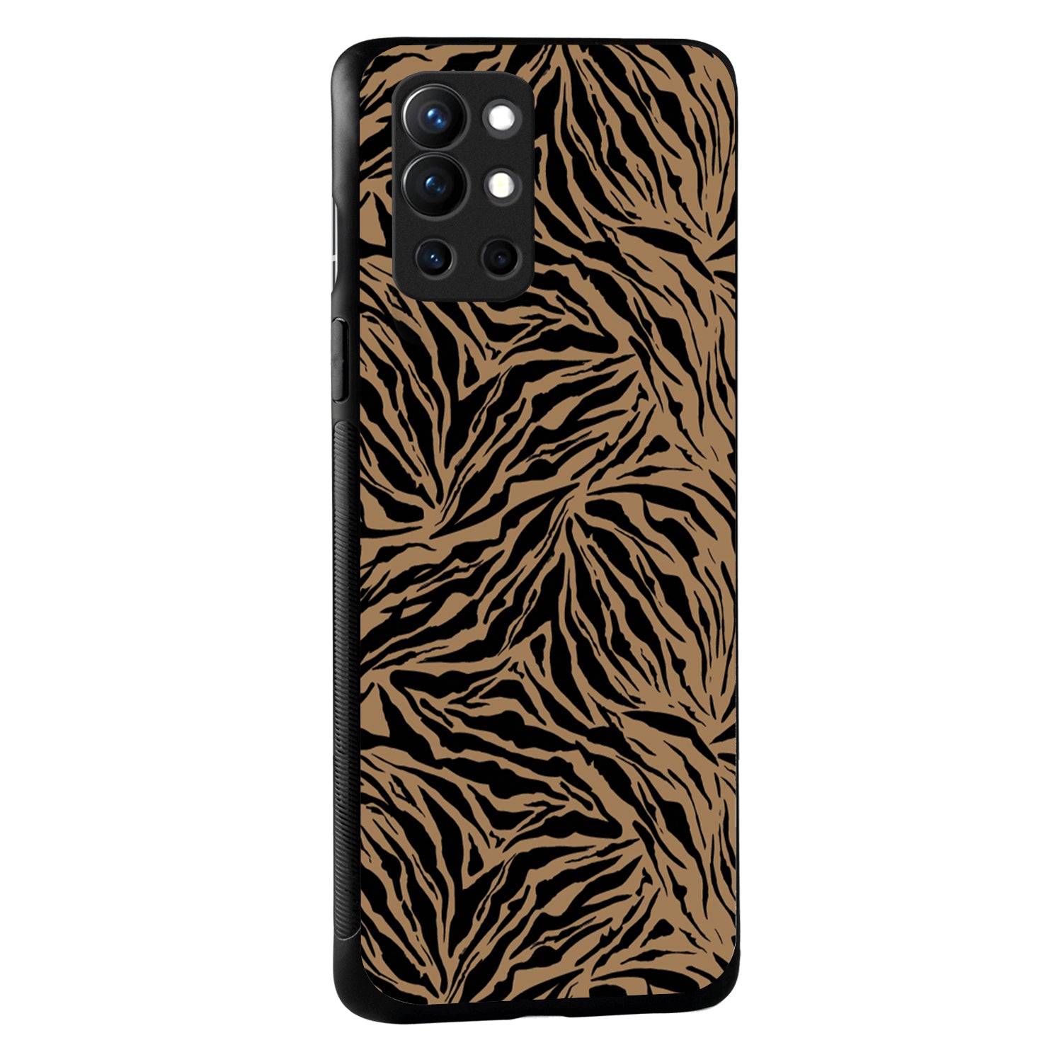 Black Strips Animal Print Oneplus 9 R Back Case