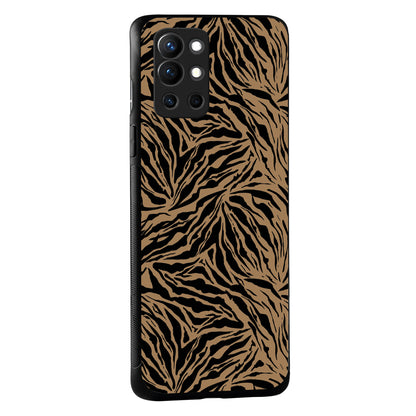 Black Strips Animal Print Oneplus 9 R Back Case