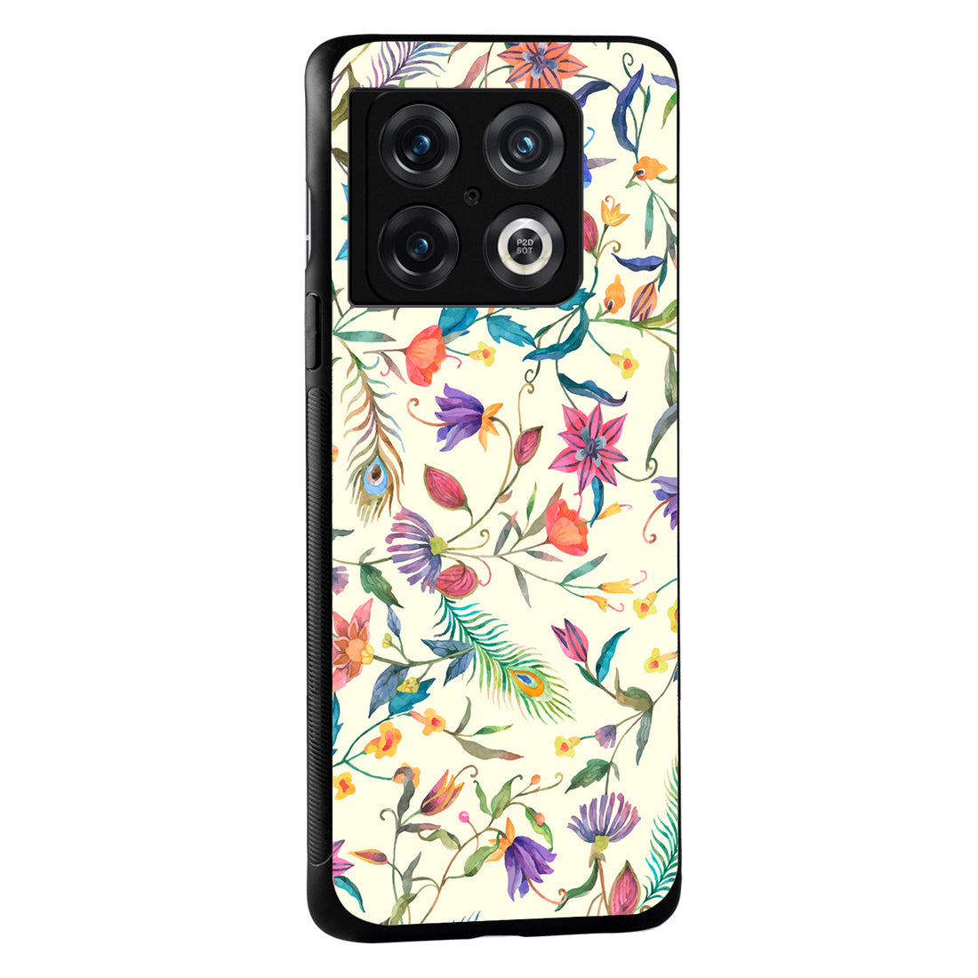 White Doodle Floral Oneplus 10 Pro Back Case