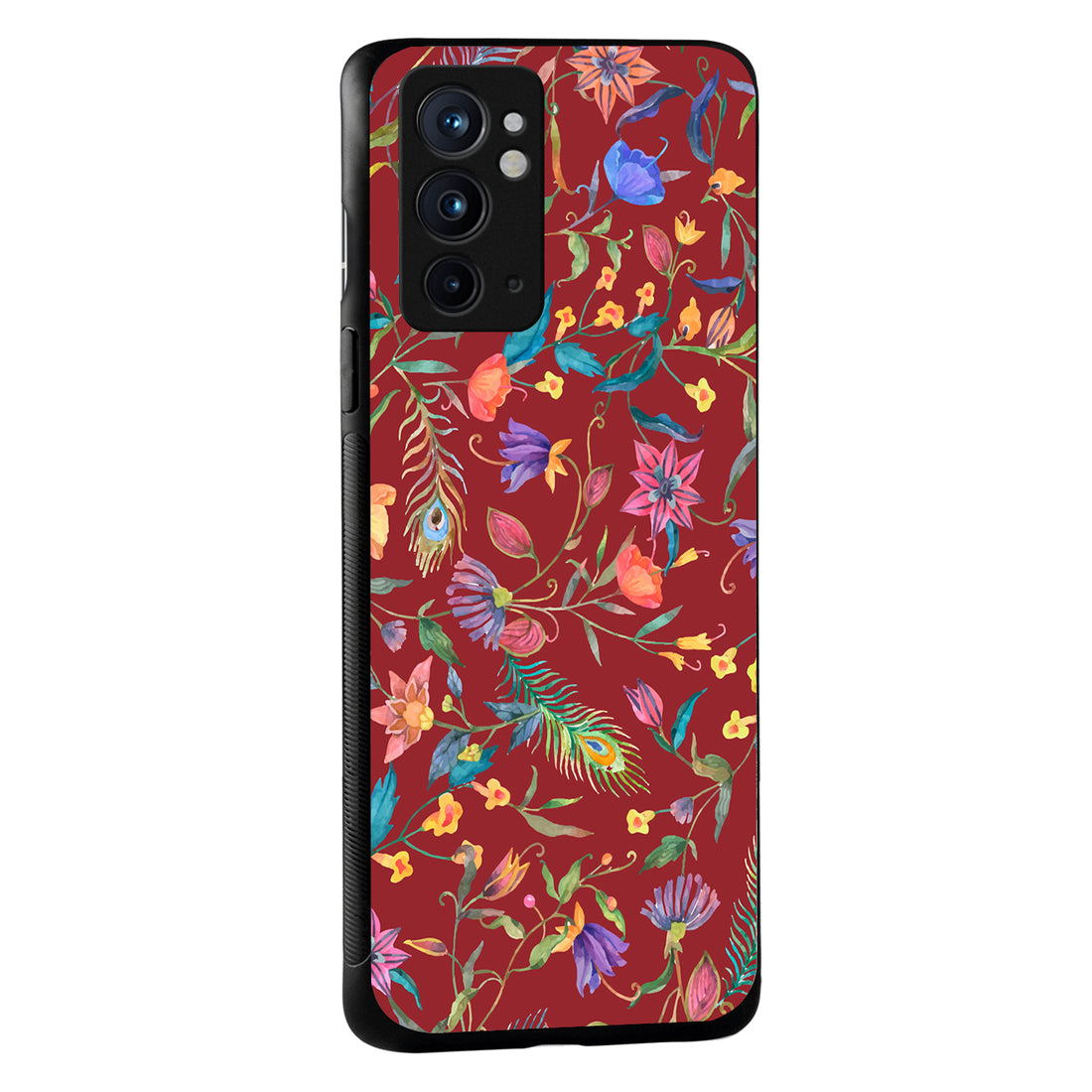 Red Doodle Floral Oneplus 9 Rt Back Case