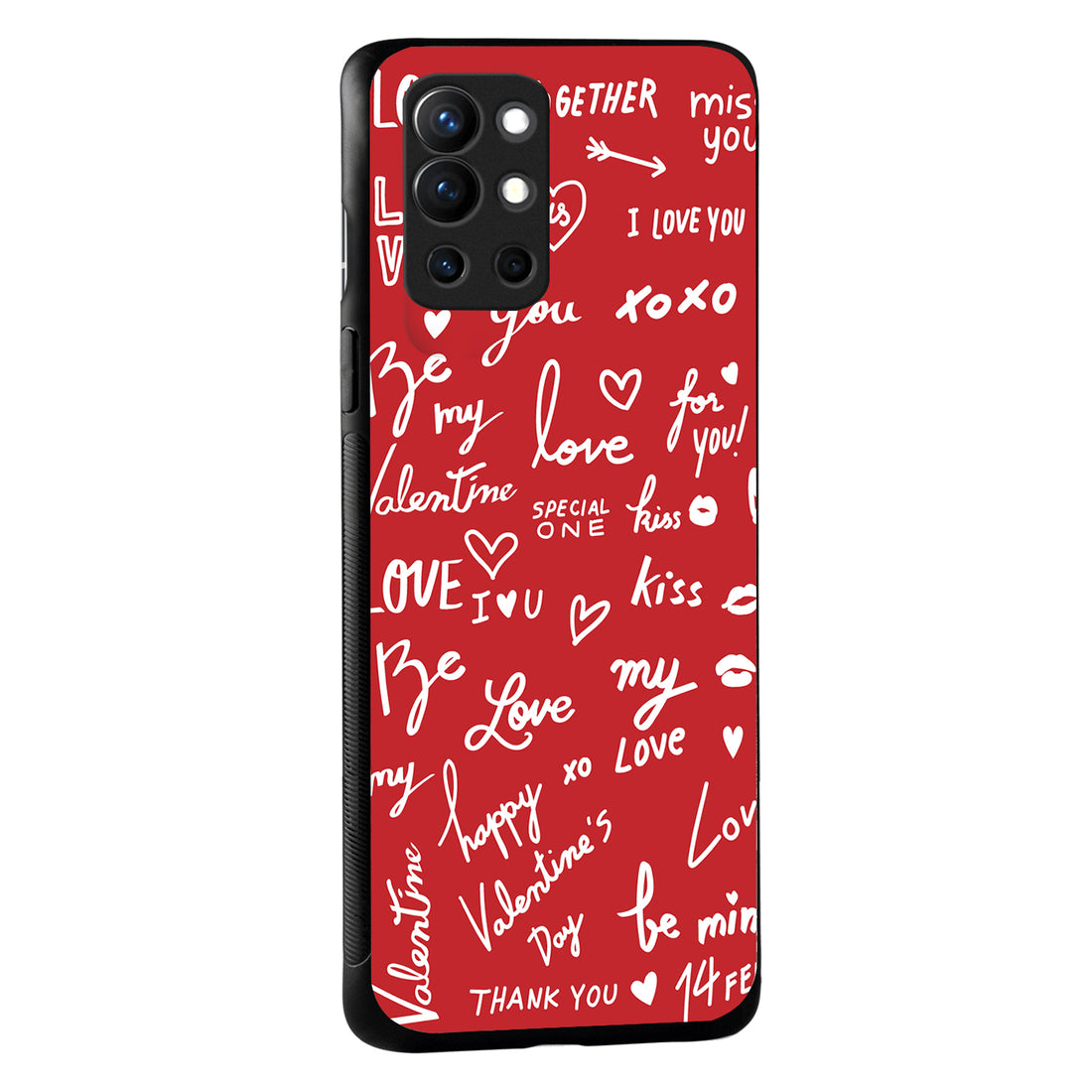 Red Love Couple Oneplus 9 R Back Case