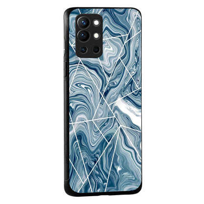 Blue Tile Marble Oneplus 9 R Back Case