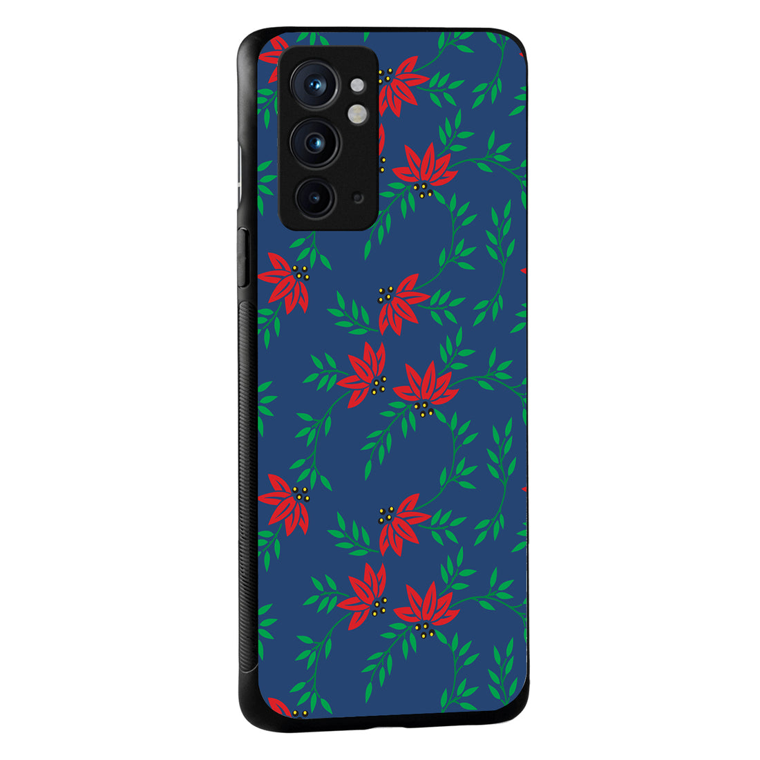 Red Green Leaves Floral Oneplus 9 Rt Back Case