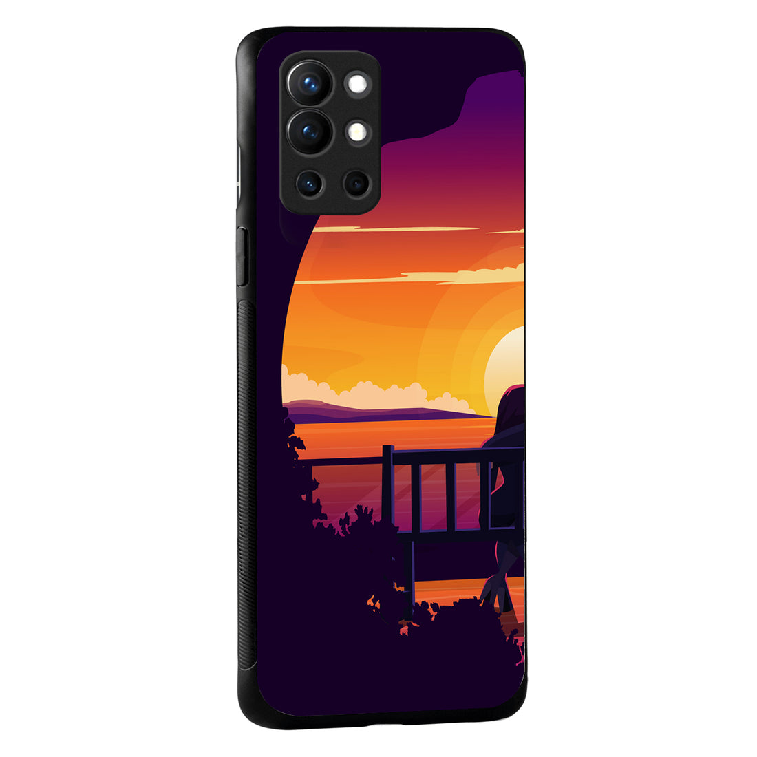 Sunset Date Girl Couple Oneplus 9 R Back Case