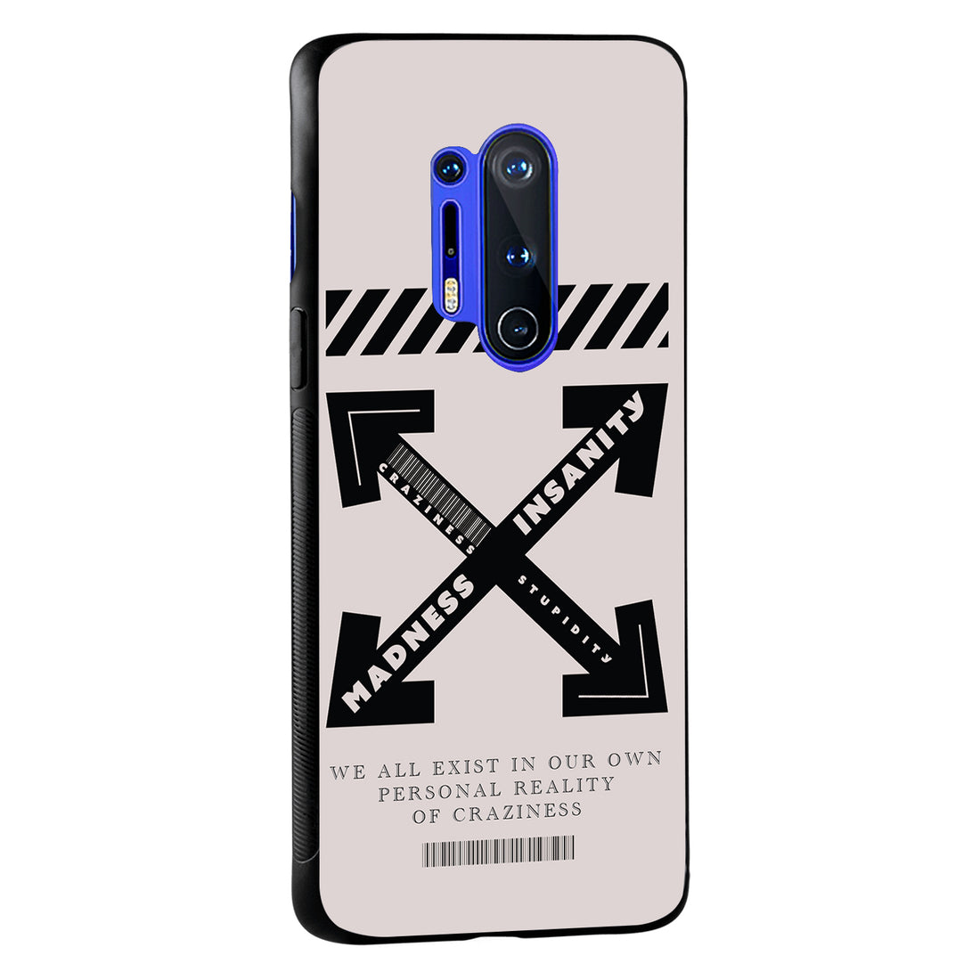 Black Madness Quote Oneplus 8 Pro Back Case