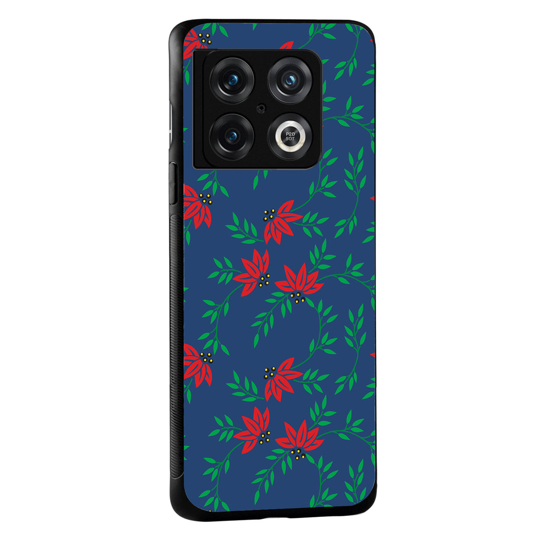 Red Green Leaves Floral Oneplus 10 Pro Back Case