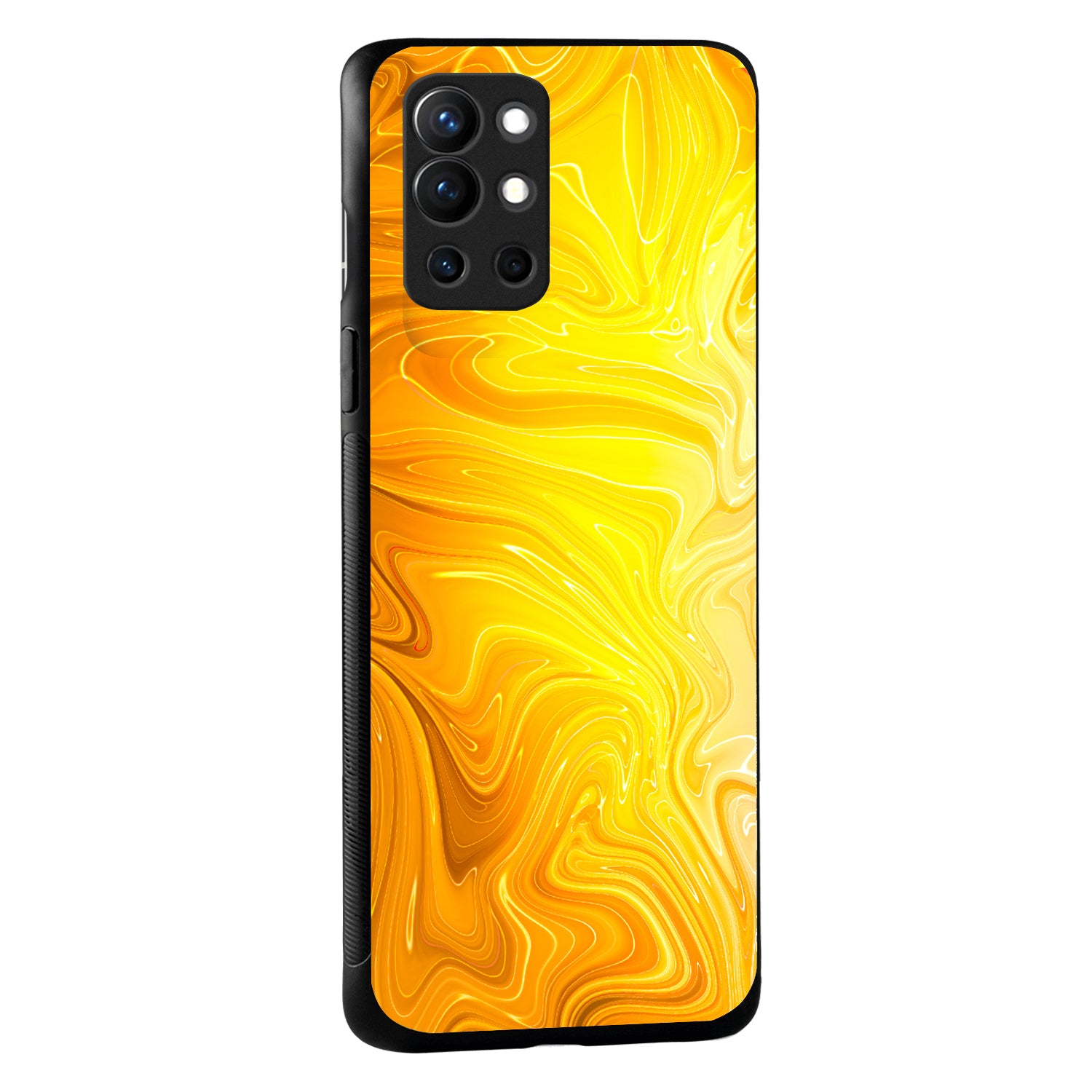 Yellow Marble Oneplus 9 R Back Case