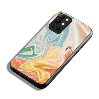 Multi Colour Marble Oneplus 9 R Back Case