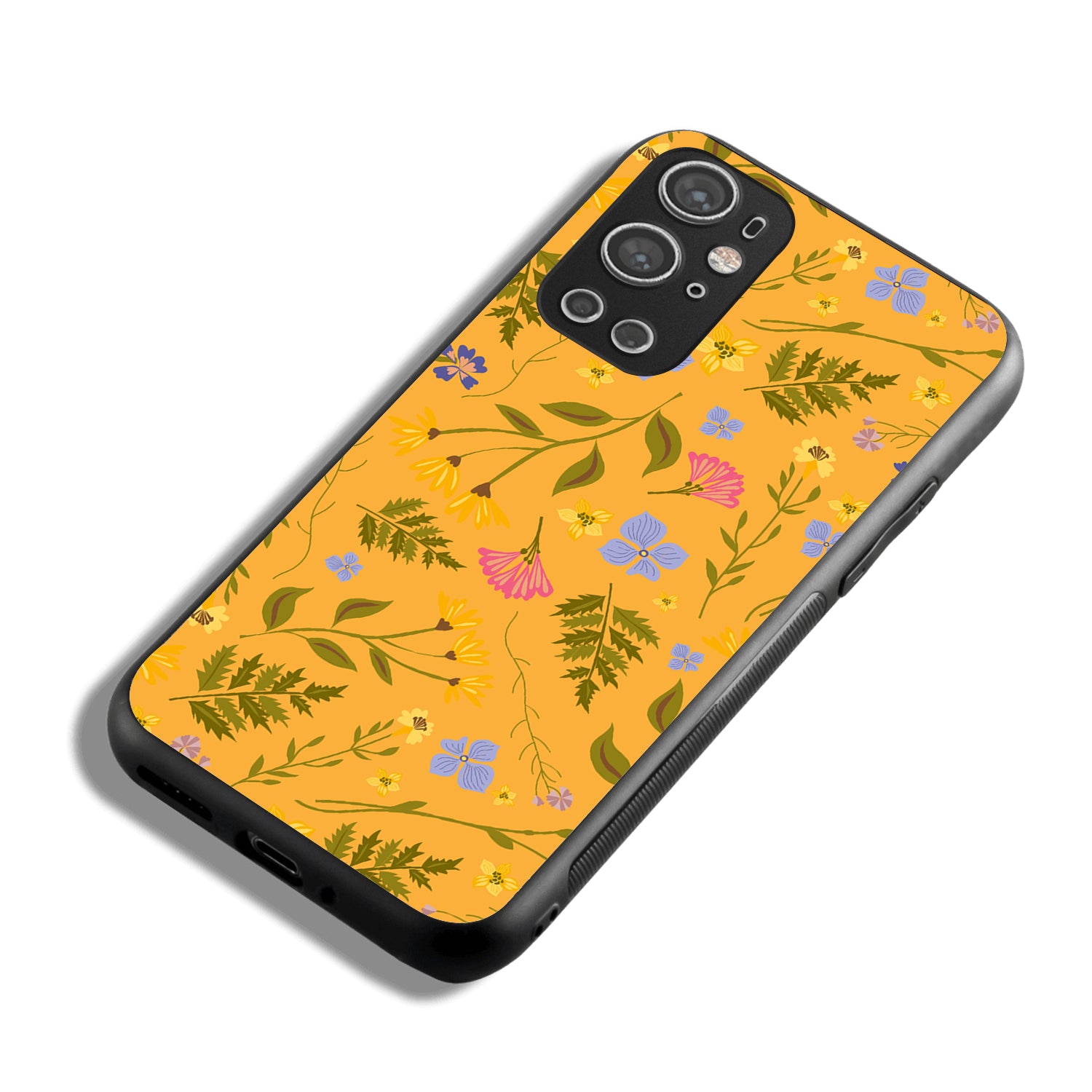 Yellow Floral Oneplus 9 Pro Back Case