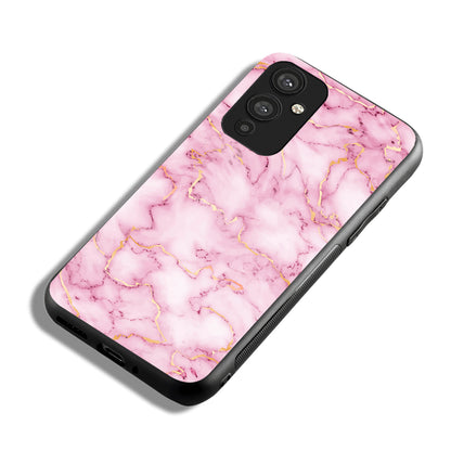 Pink Golden Marble Oneplus 9 Back Case