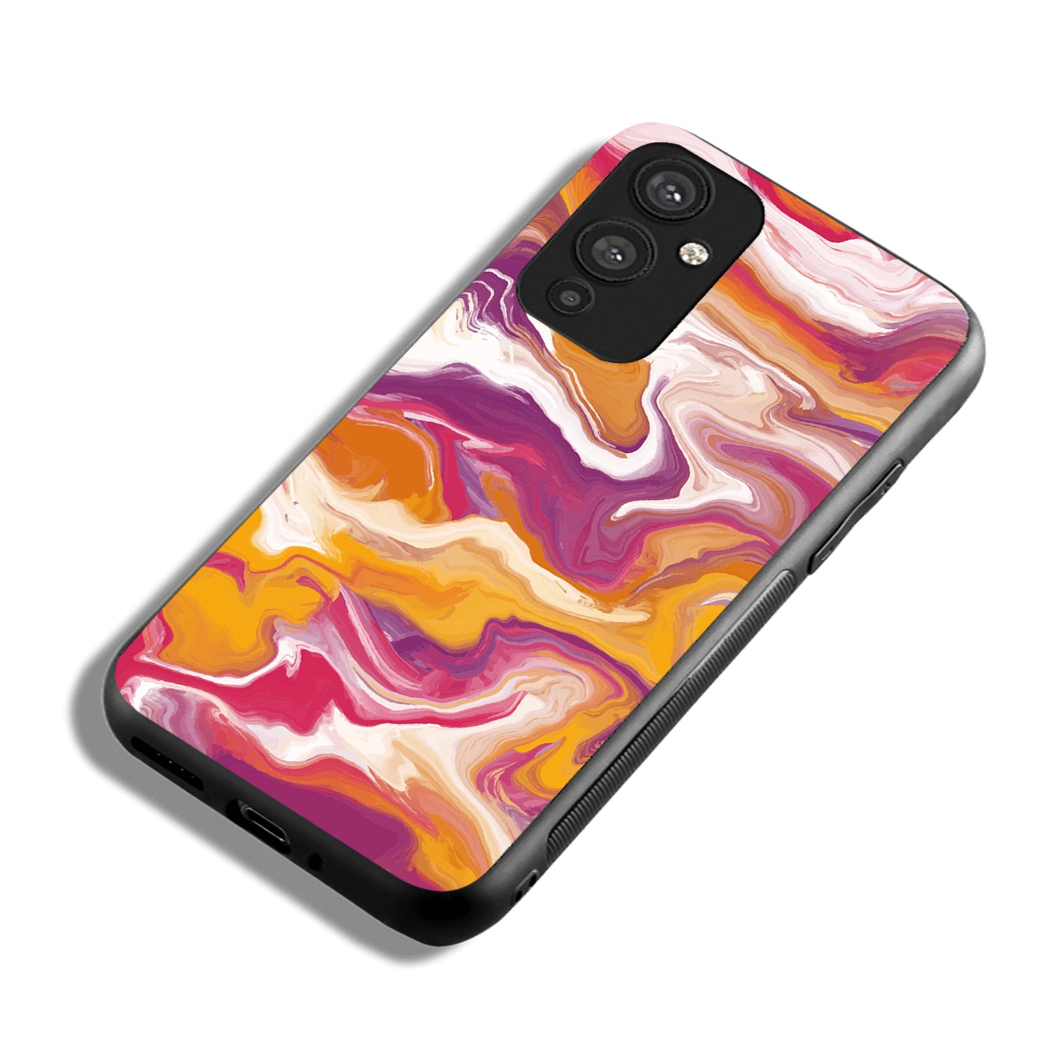 Yellow Purple Marble Oneplus 9 Back Case