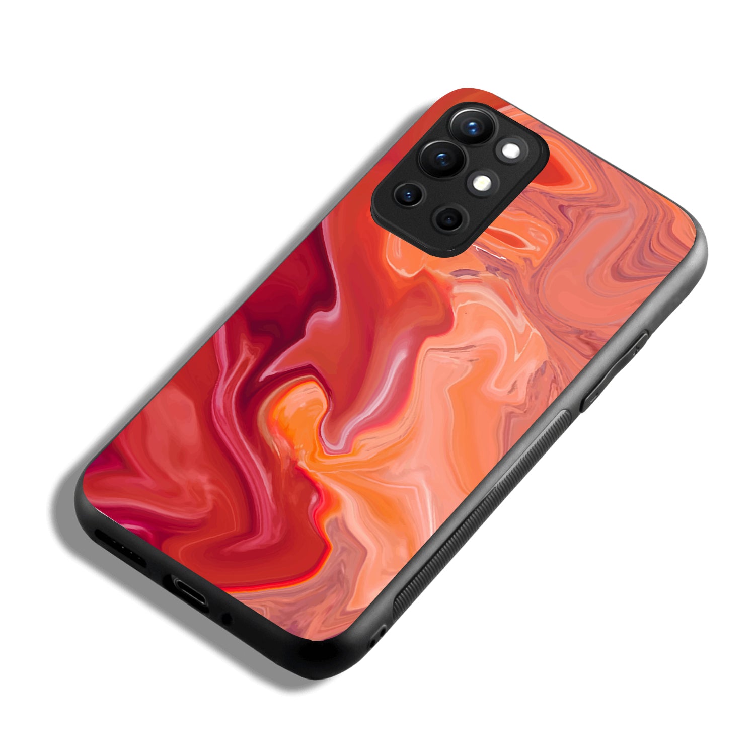 Red Marble Oneplus 9 R Back Case