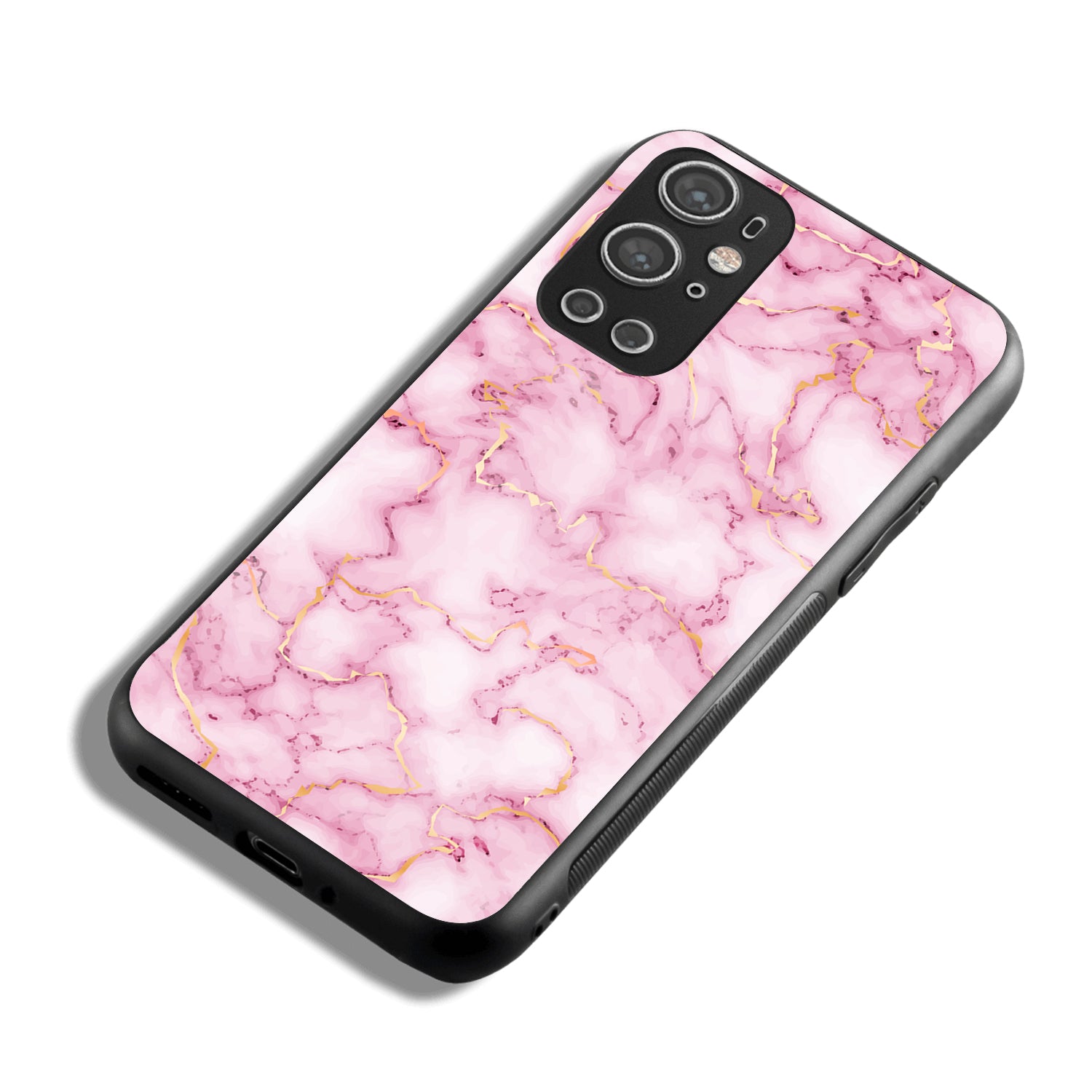 Pink Golden Marble Oneplus 9 Pro Back Case