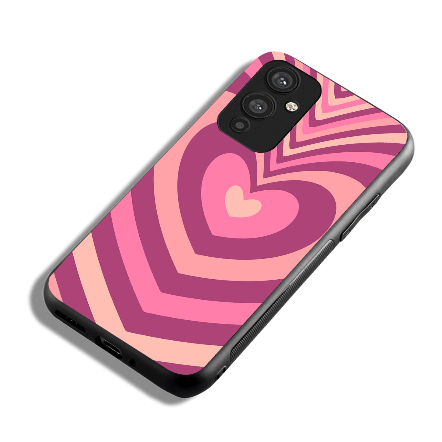 Pink Heart Optical Illusion Oneplus 9 Back Case