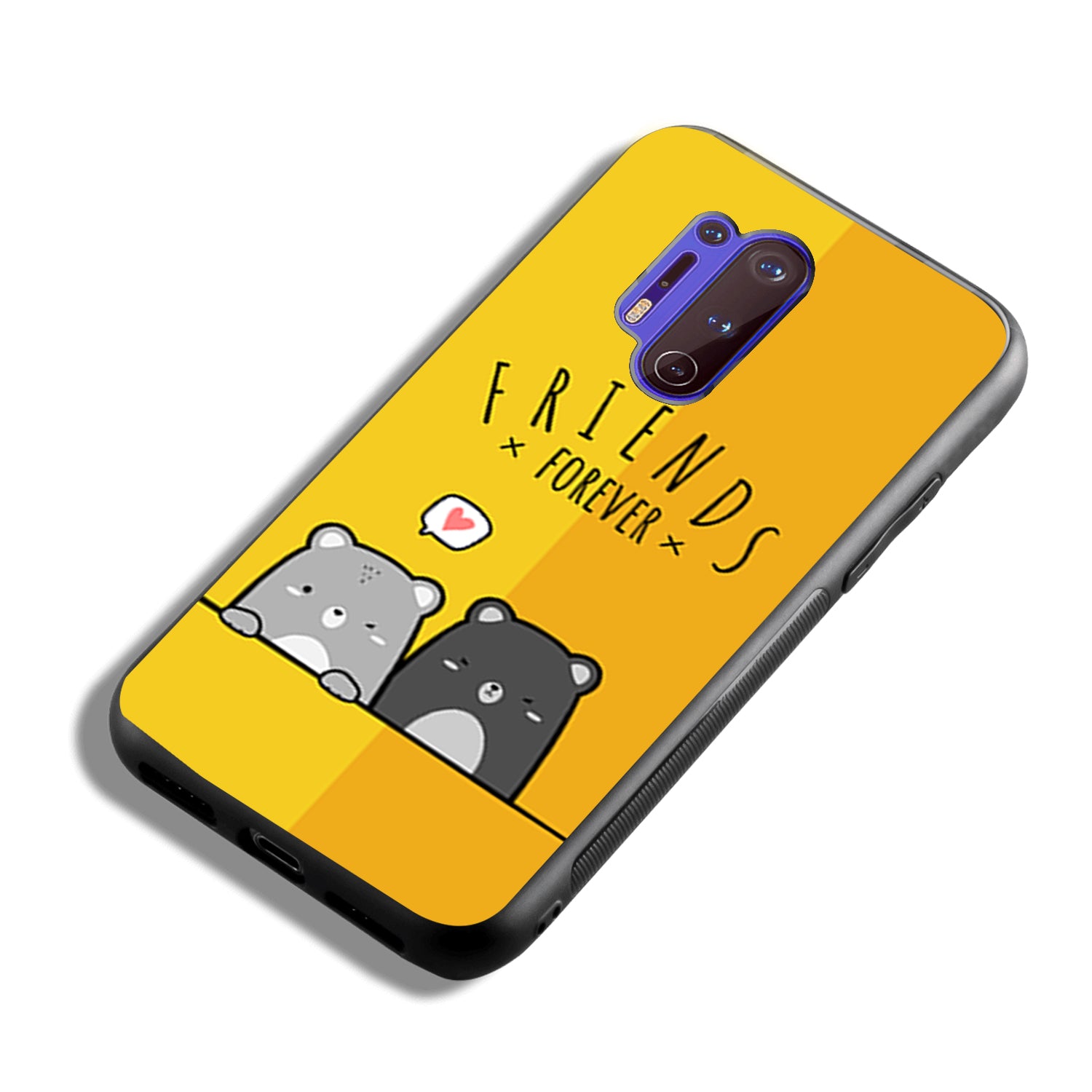 Yellow Bff Oneplus 8 Pro Back Case