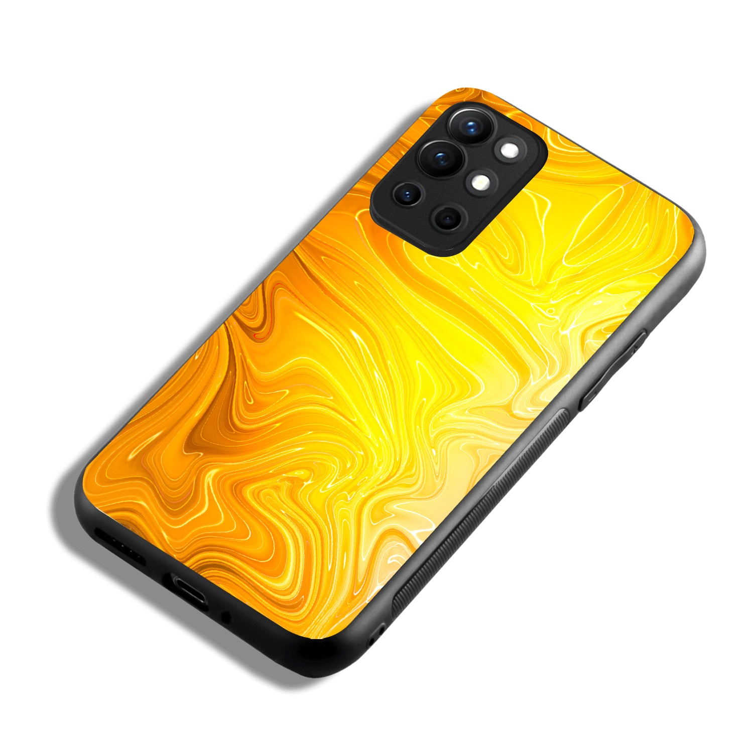 Yellow Marble Oneplus 9 R Back Case