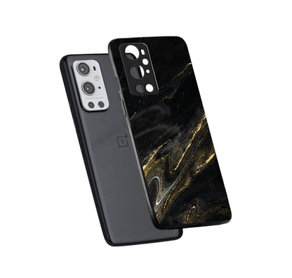 Black Golden Marble Oneplus 9 Pro Back Case