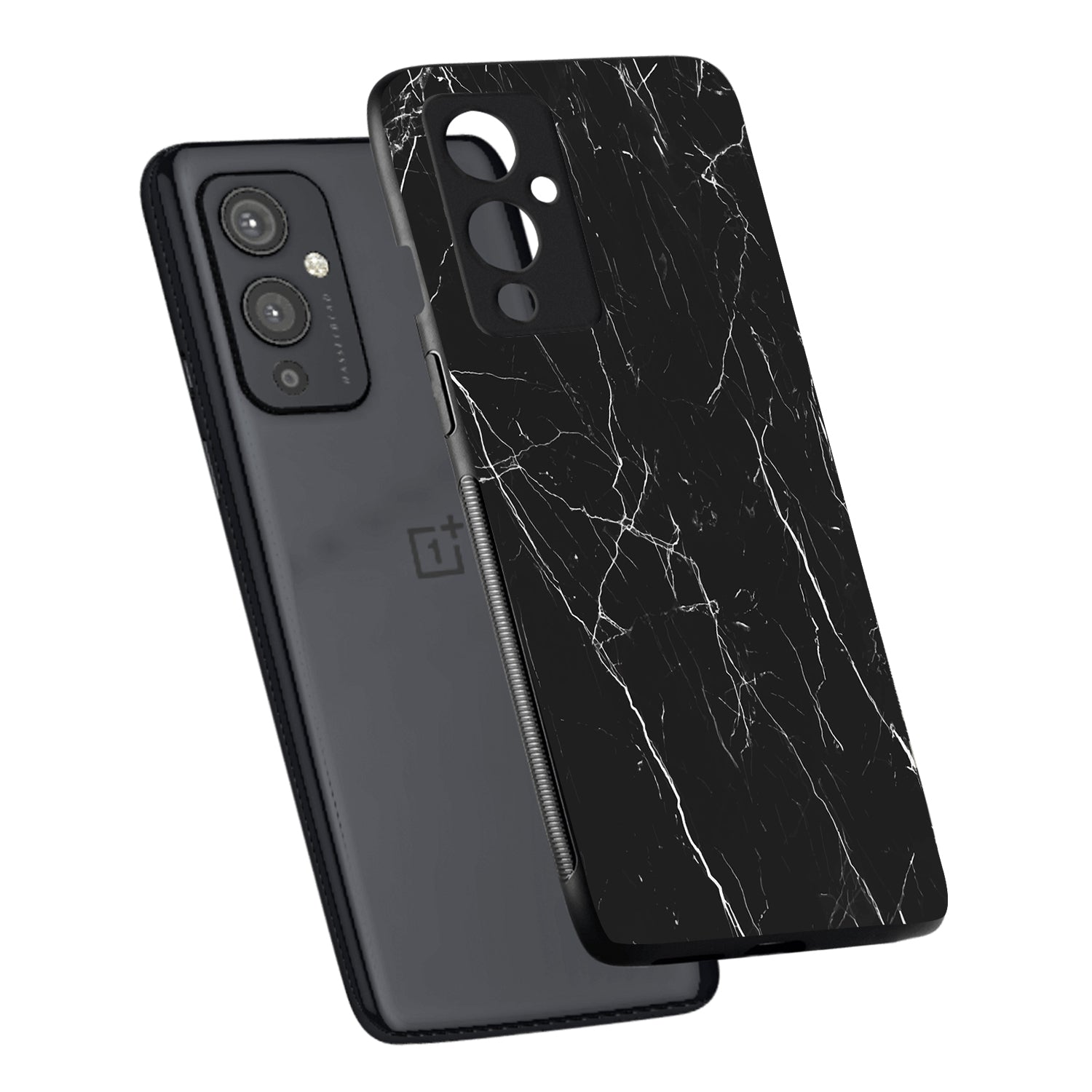 Black Tile Marble Oneplus 9 Back Case