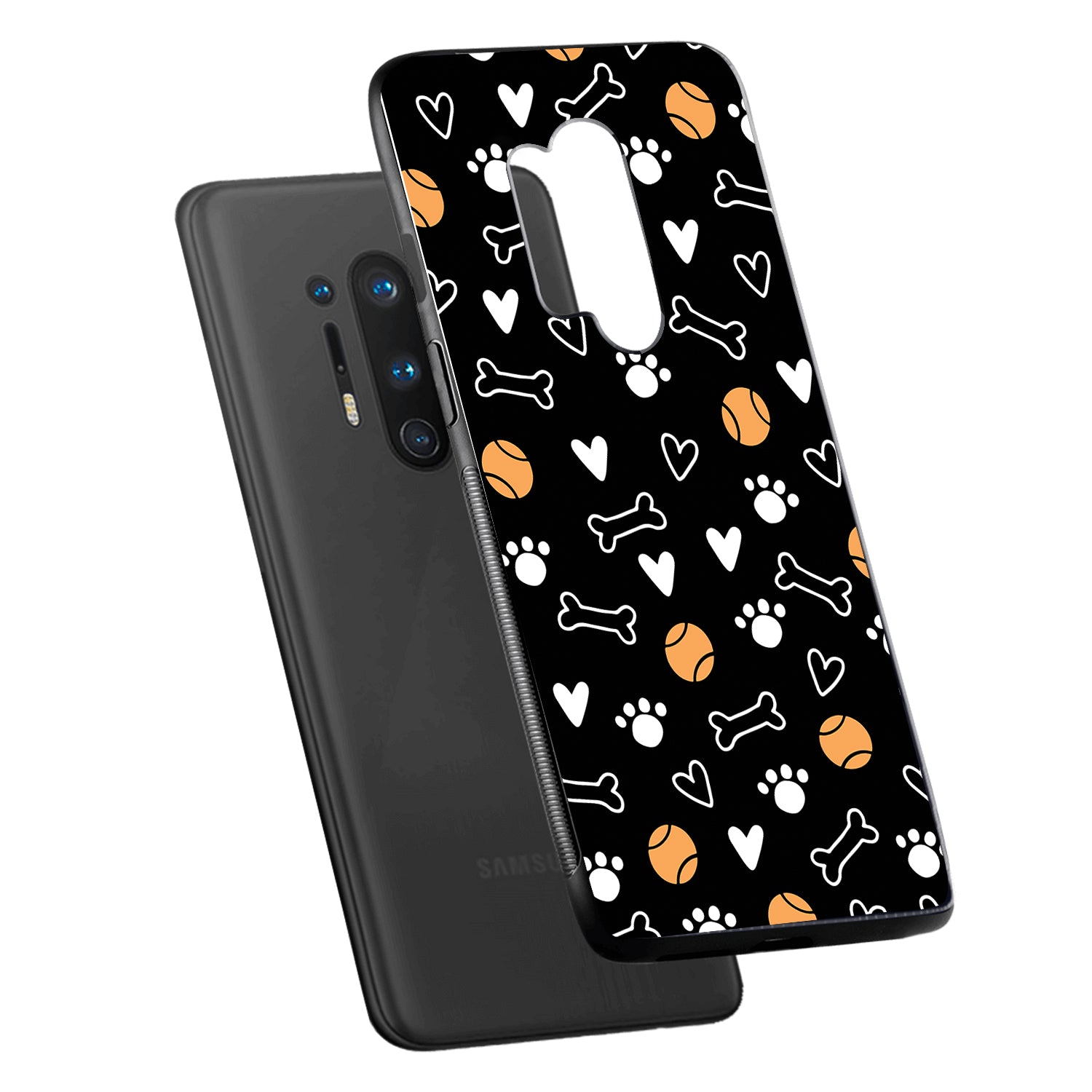 Pet Lover Black Doodle Oneplus 8 Pro Back Case
