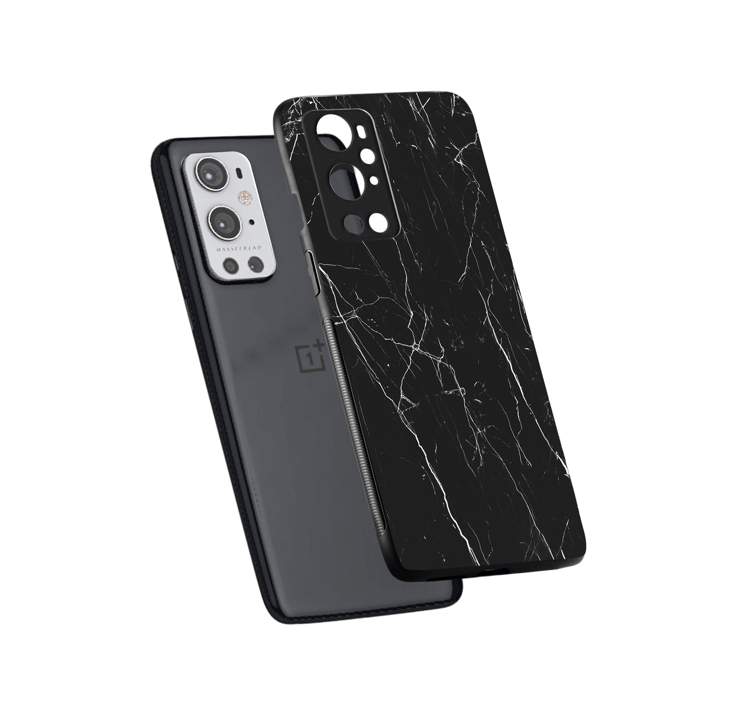 Black Tile Marble Oneplus 9 Pro Back Case
