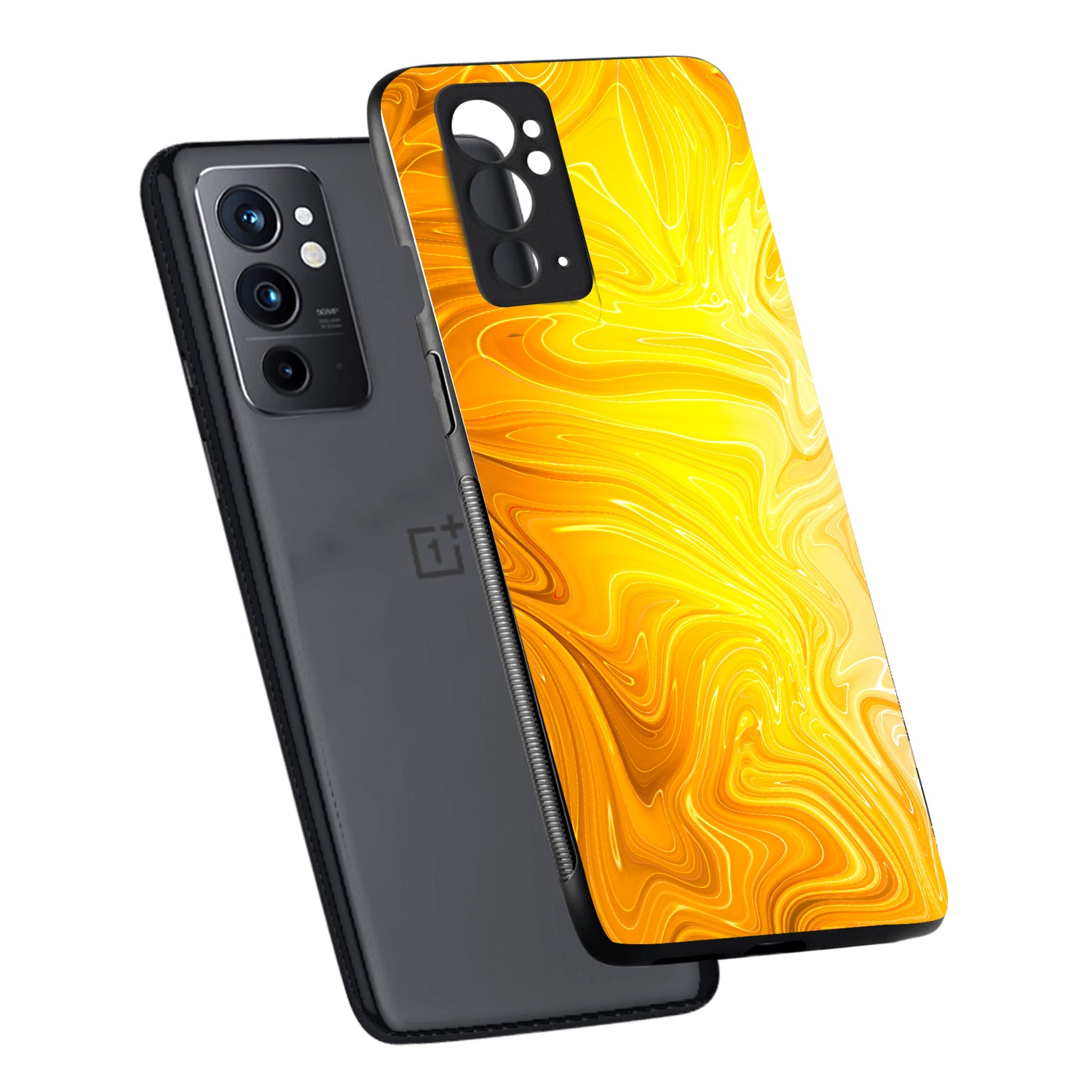 Yellow Marble Oneplus 9 Rt Back Case
