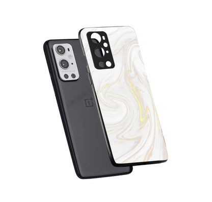 White Golden Marble Oneplus 9 Pro Back Case