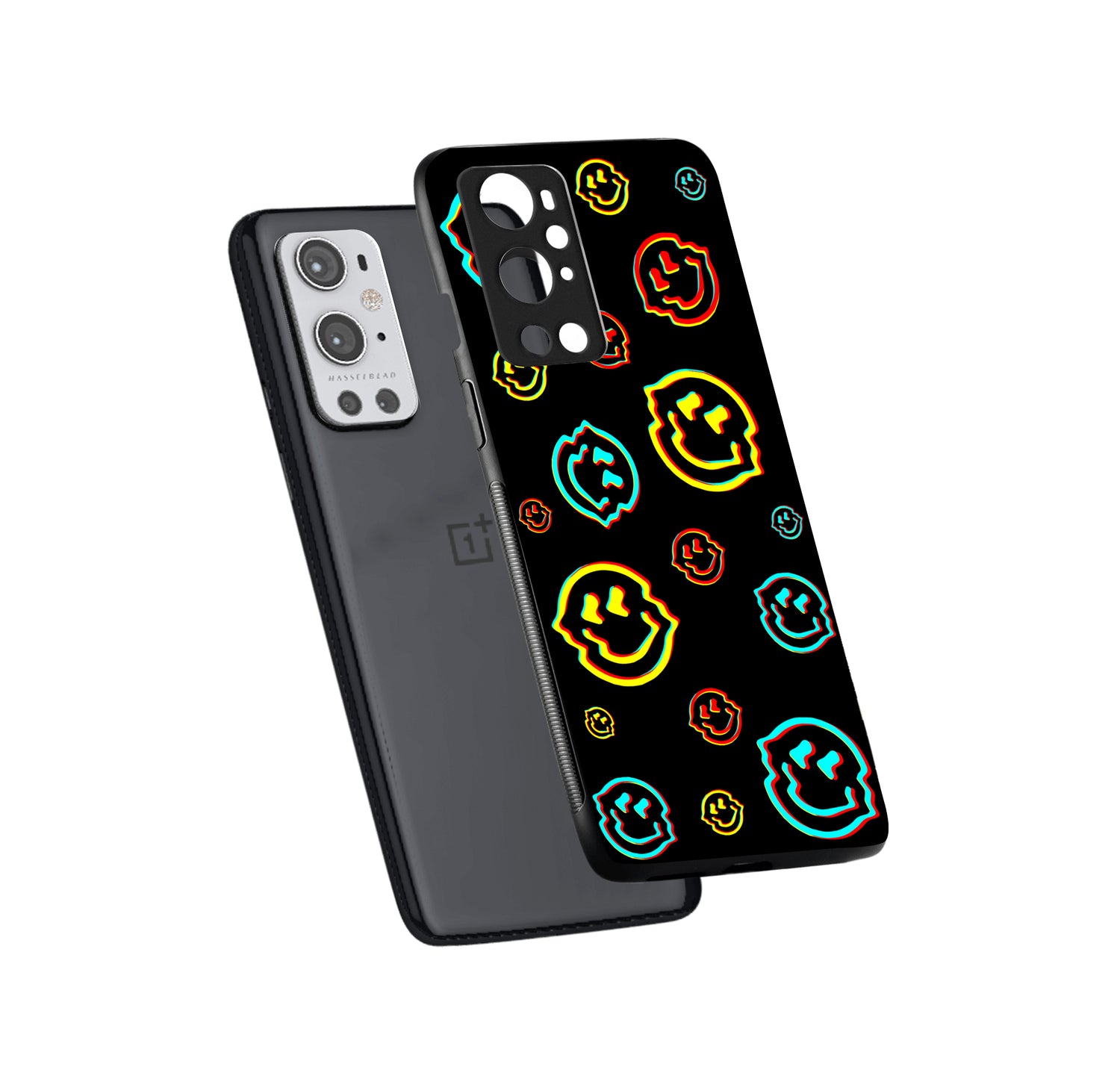 Black Smiley Doodle Oneplus 9 Pro Back Case