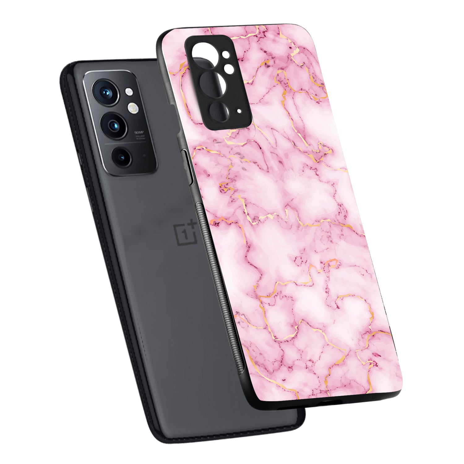 Pink Golden Marble Oneplus 9 Rt Back Case