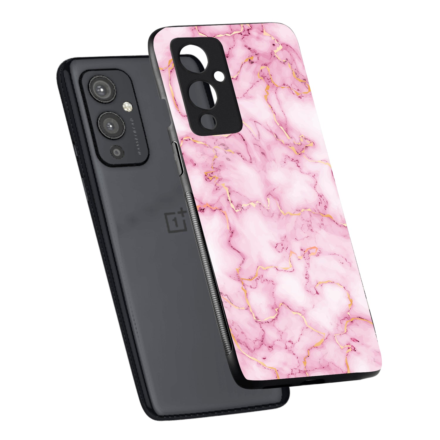 Pink Golden Marble Oneplus 9 Back Case