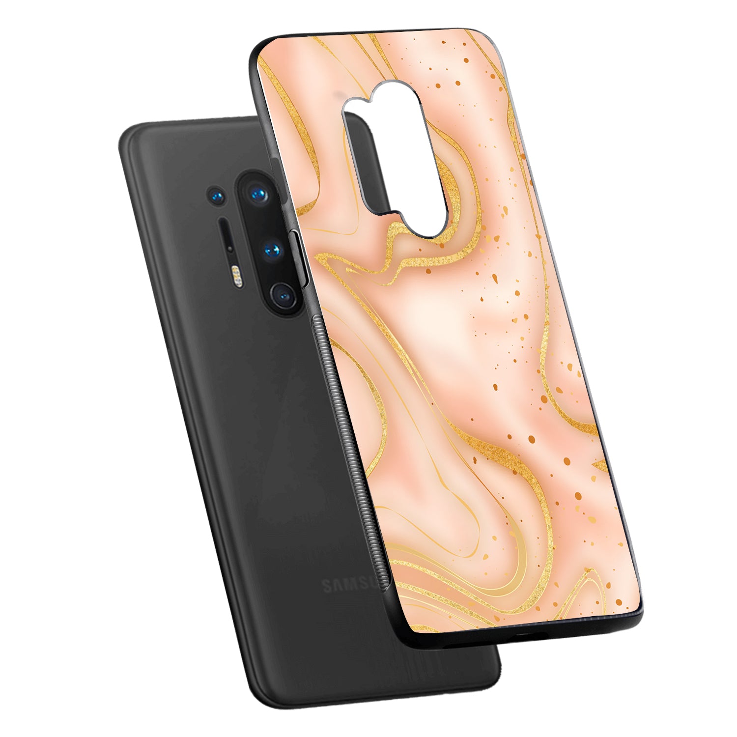 Golden Marble Oneplus 8 Pro Back Case