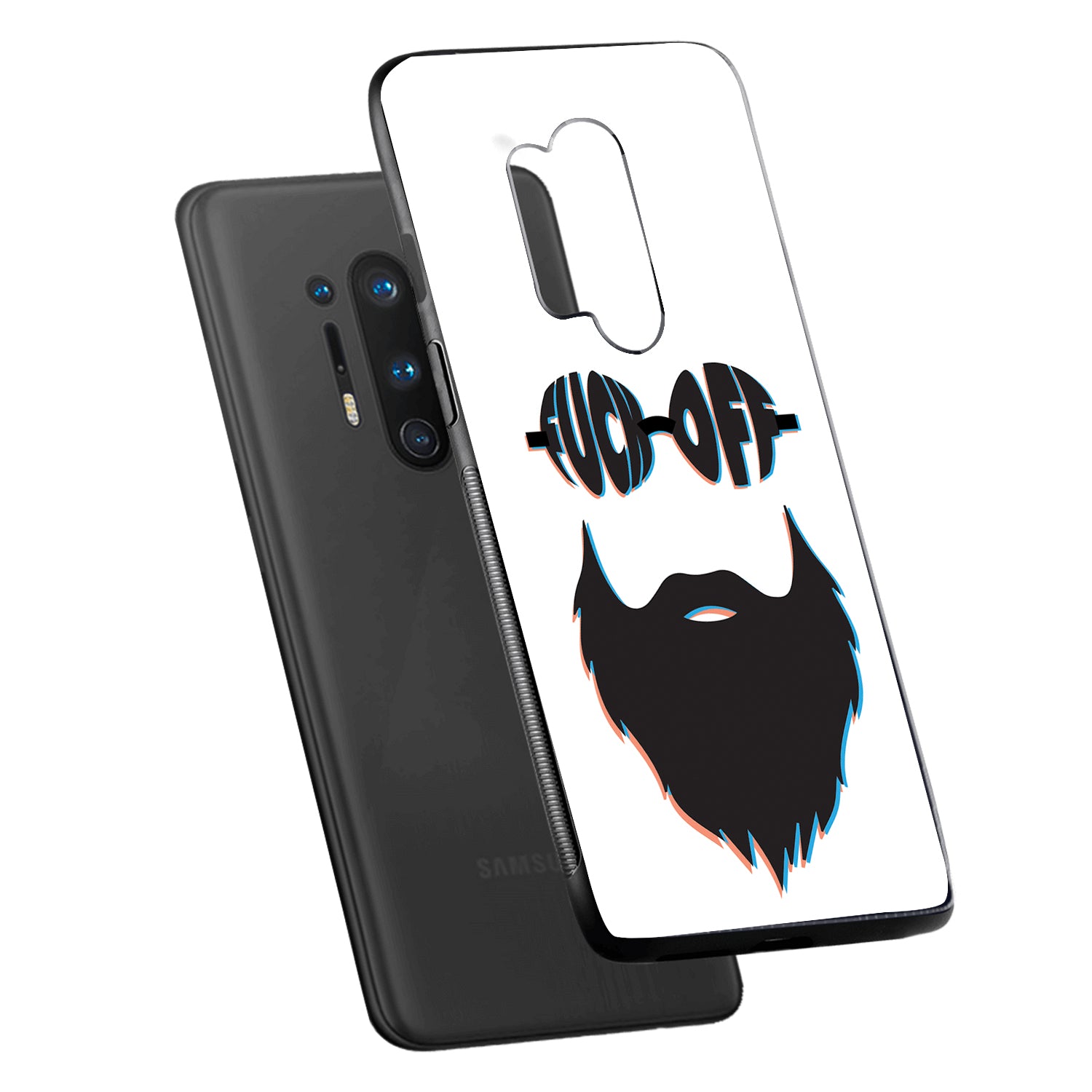 Beard White Masculine Oneplus 8 Pro Back Case