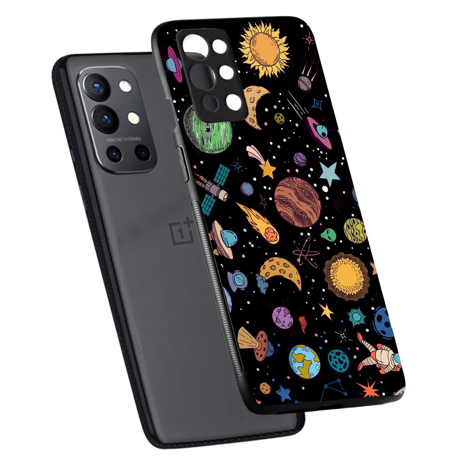 Space Doodle Oneplus 9 R Back Case