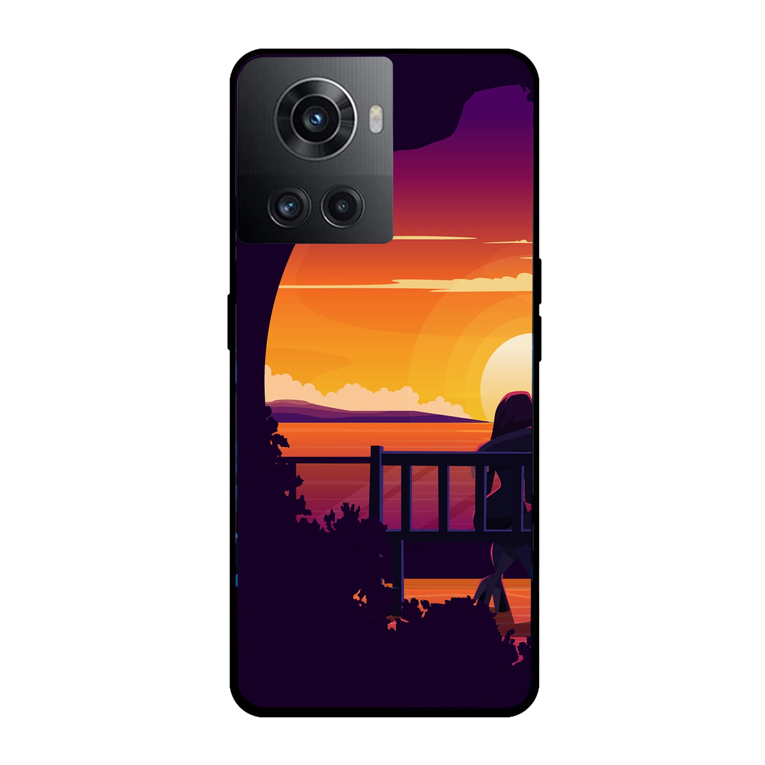 Sunset Date Girl Couple Oneplus 10 R Back Case