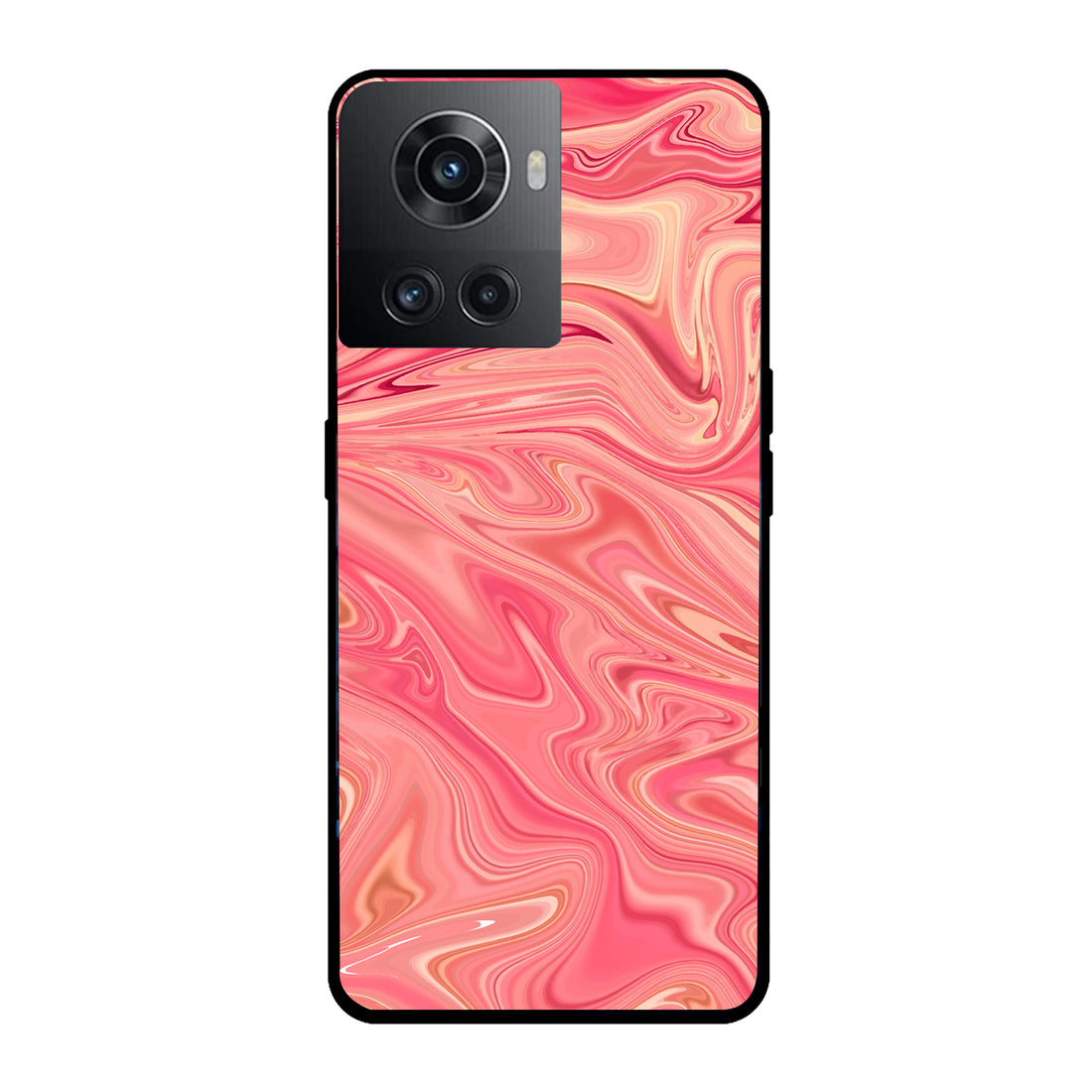 Pink Marble Oneplus 10 R Back Case