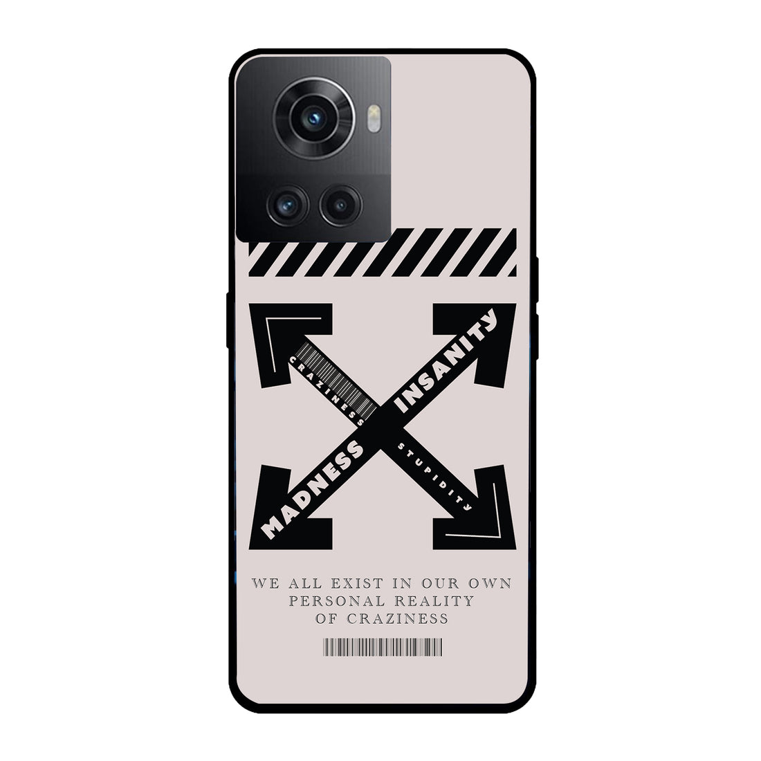 Black Madness Quote Oneplus 10 R Back Case