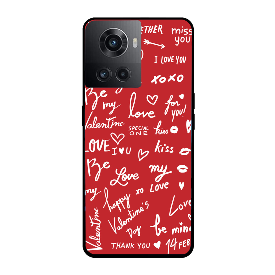 Red Love Couple Oneplus 10 R Back Case